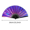 thumbnail image 3 of Line Dancing Fan 2025 - Extra Large Foldable Hand Fan with Holographic Laser Colors - Boots on the Ground Popping Fan for Dancers, Clap Mechanism, Party Decor, 3 of 6