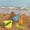 Yellow, variant on Beach Toy Set - Sand Bucket with 3 Shovels, Outdoor Sandbox Castle Building Playset, Summer Seaside Garden Toy for Toddlers Boys Girls, Portable Water Sand Play Gift