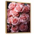 thumbnail image 2 of Designart "Pink beautyful Roses Bouquet" Floral Floater Framed Canvas Print, 2 of 7