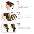 thumbnail image 3 of Extension de Queue de Cheval 24 Pouces Pince Griffe Ondulée Bouclée Extension de Cheveux Queue de Cheval Naturelle Duveteuse Postiche Synthétique pour Femmes Filles, 3 of 6