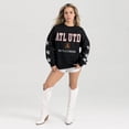 thumbnail image 3 of Women's Gameday Couture  Black Atlanta United FC Velocity Rhinestone Star Sweatshirt, 3 of 6