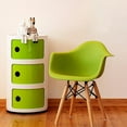 thumbnail image 5 of 2xhome - Set of 2 Toddler Kids Size Green Modern Plastic Chairs With Wood Leg Armchairs, 5 of 7