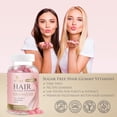 thumbnail image 6 of Hair Vitamins Gummies - Sugar Free Hair Growth Support Gummy with Biotin 5000 mcg Per Serving, Vitamin A, B12, C, D, E, Folic Acid - Supports Strong Beautiful Hair and Nails, Vegetarian - 120 Gummies, 6 of 9