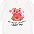 thumbnail image 3 of Inktastic My Great Grandma Loves Me Bear and Hearts Toddler Sweatshirt, 3 of 4