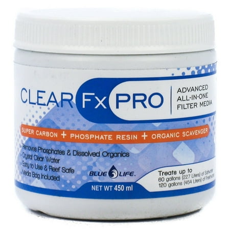 Blue Life Clear FX Pro Filter Media 450 ml - (Treats 120 Gallons Freshwater / 60 Gallons