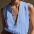 thumbnail image 5 of Sentmoon One Piece Shorts Romper Sleeveless Crew Neck Outfit Solid Color with Zipper Regular Fit Overall Dress Summer for Party and Festival S-3XL, 5 of 7