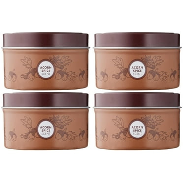 MRS MEYER'S 2.9 OZ Acorn Spice Scented Soy Aromatherapy Tin Candle (4-Pack)