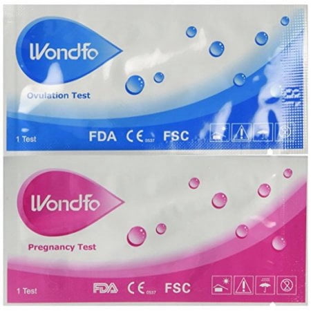 (COMBO Pack) - (20) Wondfo Pregnancy hCG Urine Dipstrip, (25) Wondfo Ovulation LH Test Dipstrip Urine