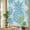 Cyan, Teal, White, variant on Window Privacy Film for Home Office Static Cling, Blue Pineapple Decorative Stained Glass Window Film for Narrow Windows/Sidelight/Door Side Panel Summer Botanical Tropical Fruits 17.7 x 78.7 Inches