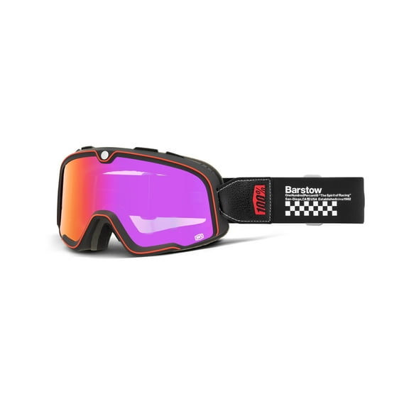 100% BARSTOW Goggles - Anti-Fog Sports Goggles for Motocross - Polycarbonate Bike Goggles with