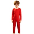 thumbnail image 3 of Liyamei Kids Solid Green Long Sleeve Jumpsuit Full Body Bodysuit 5-12Y, 3 of 5