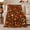 Toadstool Harvest, variant on Boho Pumpkin Rainbow Flannel Blanket with Cream Background, Sun Shapes, Neutral Leaves, Modern Fall Throw for bedroom and Study Room, Home Decor Gift for Autumn Fans
