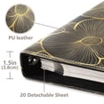 thumbnail image 3 of FORMRS 3 Ring Photo Album 4"x6" Self Adhesive Large Capacity PU Leather Cover, Black Flower Pattern, 3 of 7