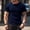 Navy, variant on BVnarty Men's Solid Vertical Ribbed Crew Neck Short Sleeve T‑Shirt, Lightweight Summer Home Fitness Tops Light Blue XXXXL