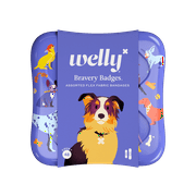 (2 Pack) Welly Flex Fabric Bandages, Dog Pattern Bravery Badges for Kids, Assorted Sizes, 48 Count