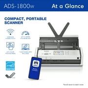 Brother ADS-1800W Wireless Compact Desktop Scanner, Scan Speeds of Up to 30ppm, 2.8 Color Touchscreen