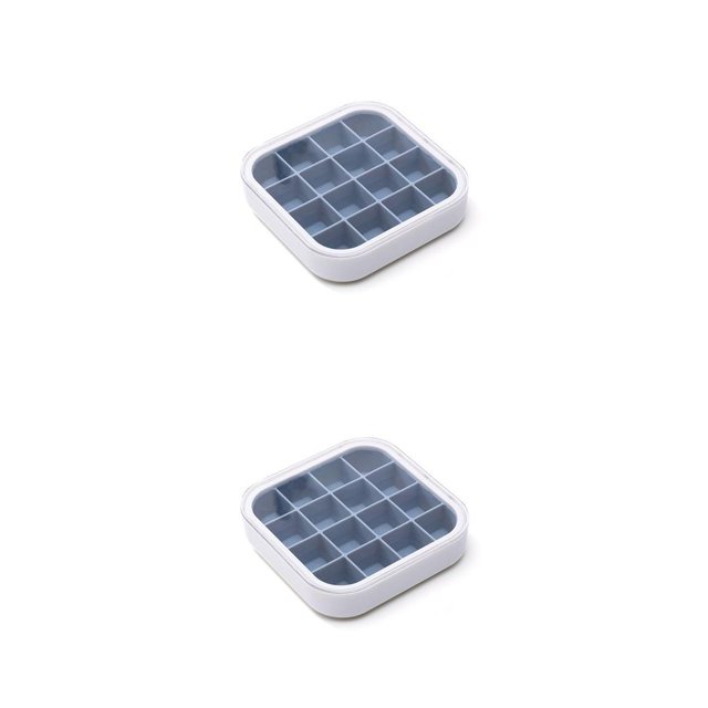 Ounissouiy Molde para cubitos de hielo, bandeja para congelador, máquina para hacer glaseado, molde reutilizable Cielo azul 2piezas