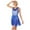 Royal Blue, variant on YEAHDOR Womens Draped Neck See Through Modern Dance Dress Sleeveless Asymmetrical Hem Flowy Lyrical Dance Costume