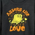 thumbnail image 3 of SpongeBob SquarePants - Absorb The Love - Women's Lightweight French Terry Long Sleeve Shirt, 3 of 6