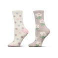 thumbnail image 4 of MeMoi Women's 2 Pair Pack Aloe Infused Non-Skid Spa Socks - Womens - Female, 9-11, Taupe, 4 of 11