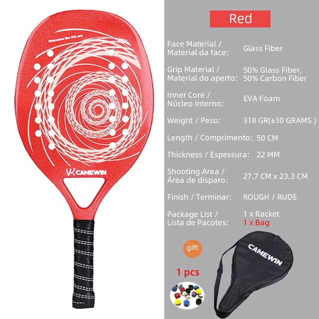 Raqueta de tenis Camewin4006 Carbon Beach Pacific Tennis Rham