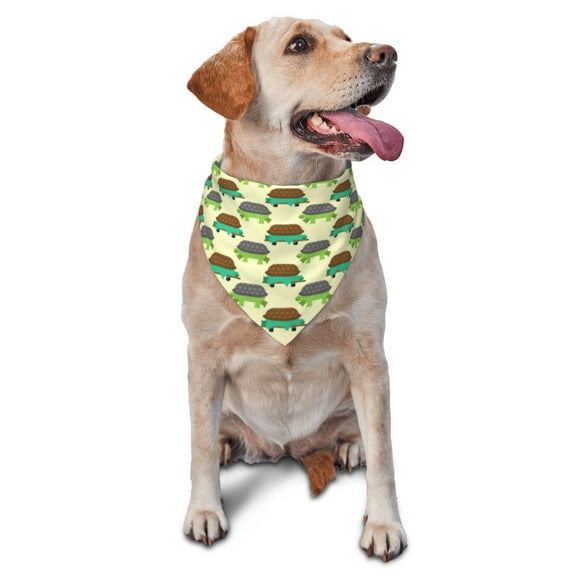 Naloa Turtle On Skateboard Dog Bandanas 1PC Washable Triangle Dog Scarfs Premium Durable Fabric, for Small Medium Large Dogs and Cats