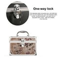 thumbnail image 3 of Tignapoo Versatile Beige Makeup Organizer with Mirror and Mechanical Lock, ABS & PC Construction, Compact 23x15x15cm Design, 3 of 6