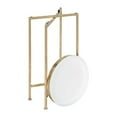 thumbnail image 5 of Kate and Laurel Celia Table d'Appoint Ronde en Métal Pliable avec Plateau, Blanche avec Base Dorée, 5 of 5