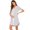 Gray, variant on Short Sleeve Nightgowns for Women, Women's Button Down Sleepwear Classical Sleep Shirt Dress