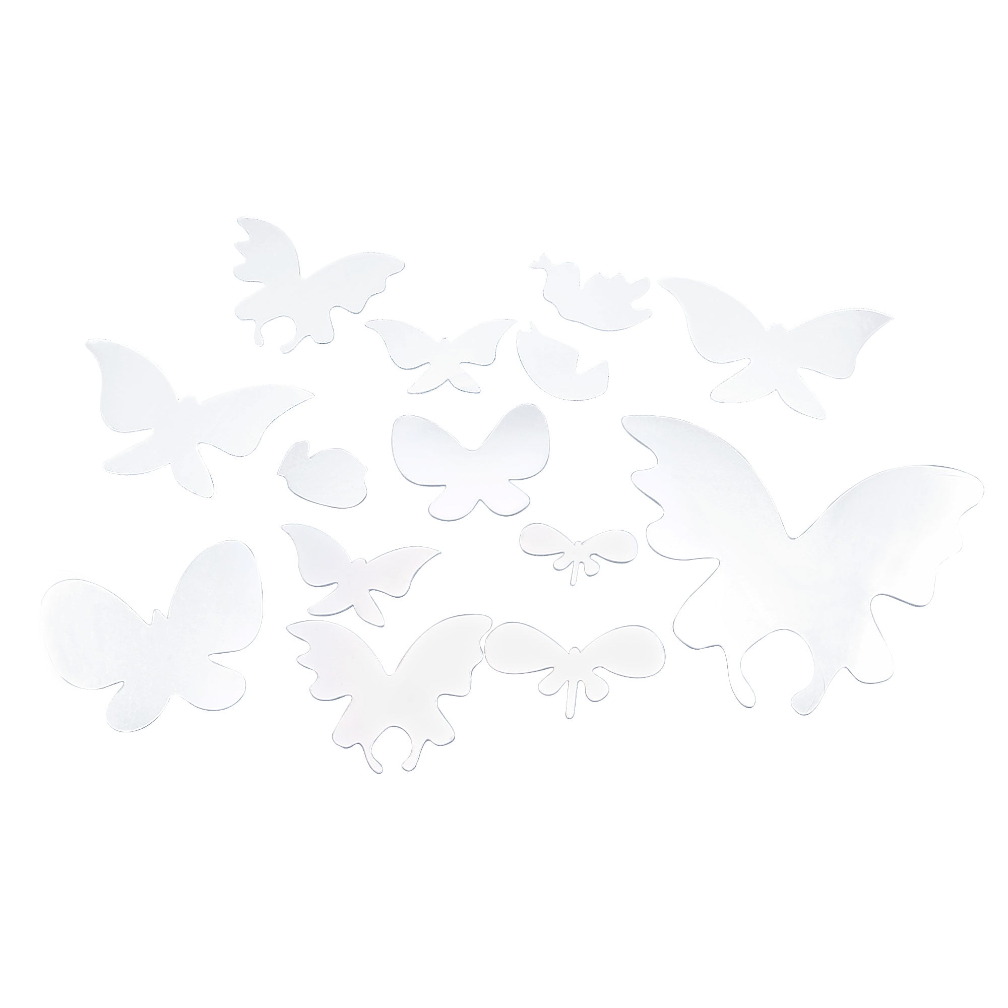 Uxcell Butterfly Mirror Surface 3D Wall Decor Sticker Acrylic Plastic 14 Pack