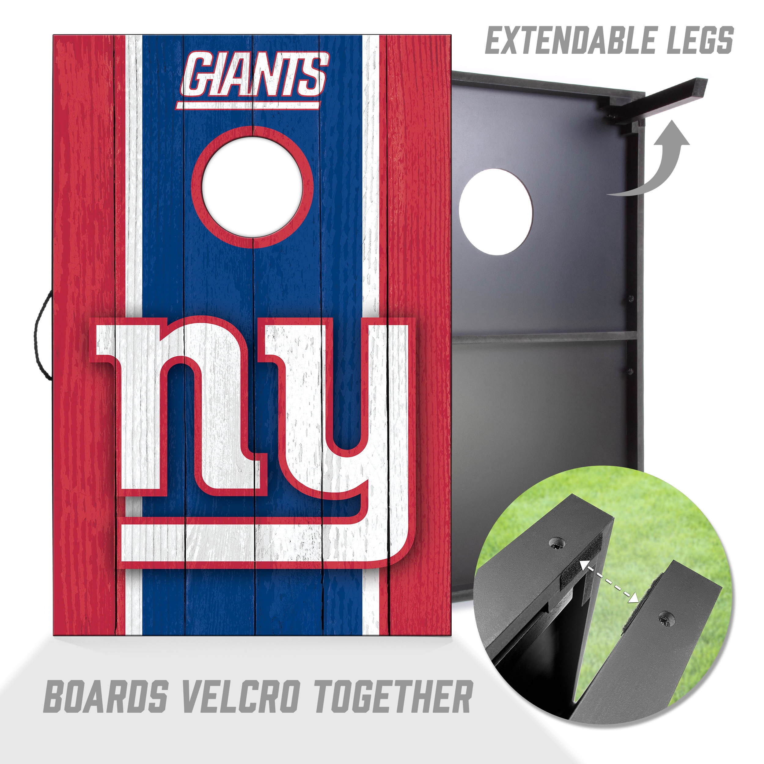 YouTheFan NFL New York Giants 2' x 3' MDF Cornhole Game