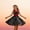 29Black91, variant on CAIVO Kids Girls Dress Polka Dot With Lapel Collar Sleeveless Waist Design For Daily Wear Party Performance Cute Dresses