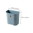 thumbnail image 2 of Minkissy 1pc Uncovered Waste Container Plastic Rectangular for Use, 2 of 8
