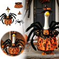 thumbnail image 2 of Halloween Porch Goose Outfit Pumpkin Dress with Witch Hat, Goose Costume for 17 Inch Statue, Outdoor Lawn Decor Yard Garden Display, 2 of 7