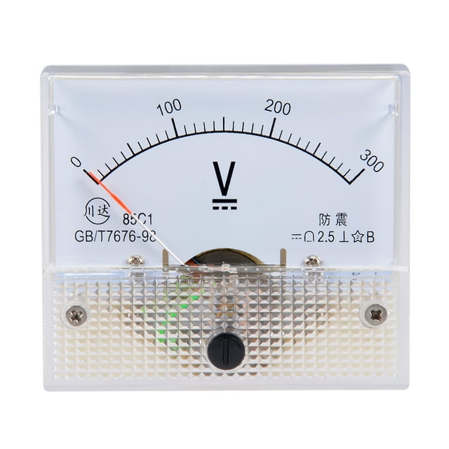 Unique Bargains DC 0-300V Analog Panel Voltage Gauge Volt Meter 85C1 2.5% Error Margin