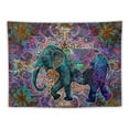 thumbnail image 5 of JRXY Mandala Elephant Tapestry, Trippy Purple Bohemian Boho Animal Indian Tapestry Wall Hanging for Bedroom, Hippie Tapestries Poster Blanket College Dorm Home Decor Painting, 5 of 6