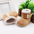 thumbnail image 5 of Baby Girls Boots, Toddler Premium Soft Sole Warm Booties, Winter Plush Short Boots for Newborn Infant , Brown, 5 of 5