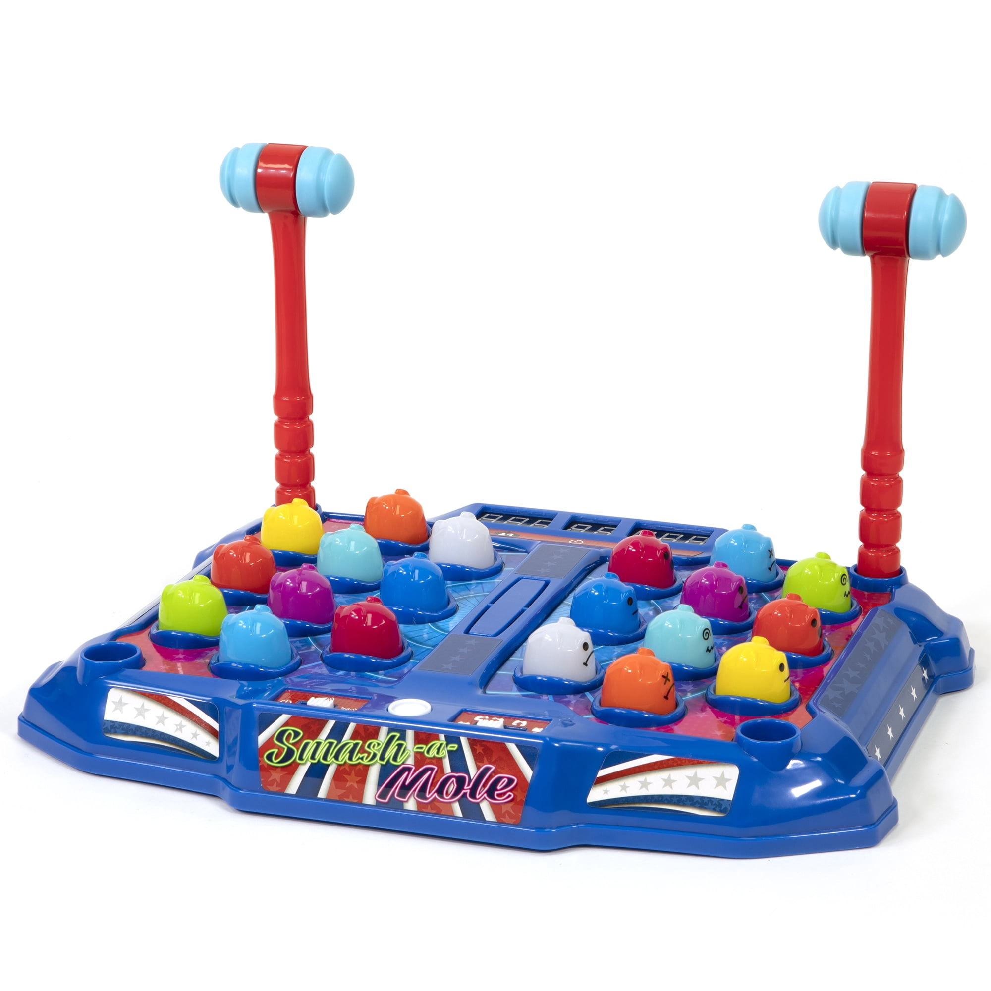 Retro Arcade: Electronic Smash-A-Mole - Tabletop Game, Moles Light Up, 4 Playing Modes, 1-2 Players, Ages 6+