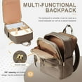thumbnail image 6 of Travel Backpack For Women Men Airline Approved Carry On Bags For Airplanes Dark Brown Laptop Backpack Personal Item Backpack For Traveling On Airplane College Backpack With Laptop Compartment, 6 of 11