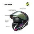thumbnail image 4 of HAX Obsidian Full Face Dual Visor Adult Motorcycle Helmet for Motorbike Street Bike with Pinlock Ready DOT Approved, 4 of 8