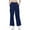 Blue, variant on Tnhcen Women's Wide Leg Drawstring Cargo Pants - Casual Elastic Waist Trousers with Multi-Pockets Stretchy Fit S-XL