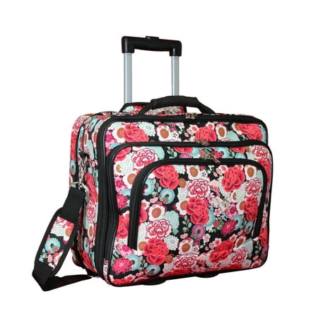 World Traveler 17-inch Rolling Laptop Case - Floral - www.neverfullmm.com