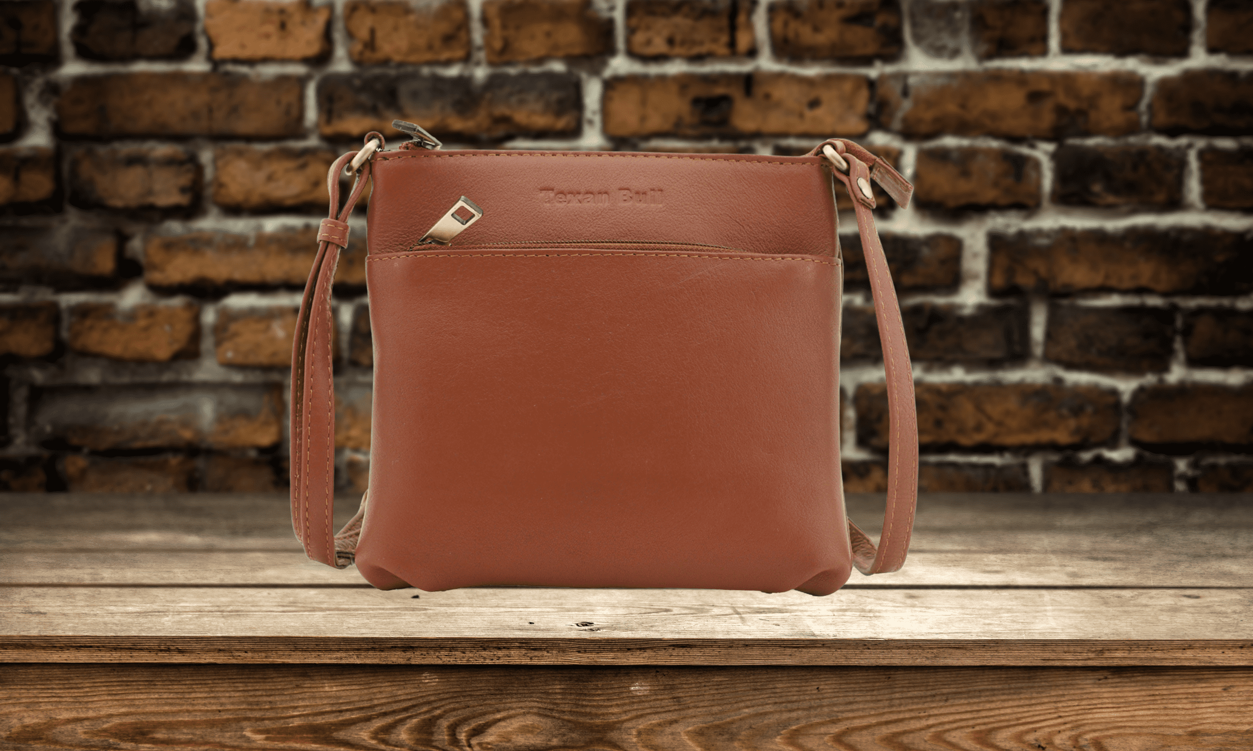 Texan Bull Leather Crossbody Bags For Women-Adjustable Shoulder Strap Women Purses Travel Handbags