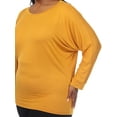 thumbnail image 5 of White Mark Women's Plus Size Banded Dolman Top, 5 of 5