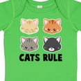 thumbnail image 4 of Inktastic Cats Rule with Cat Heads Boys or Girls Baby Bodysuit, 4 of 5