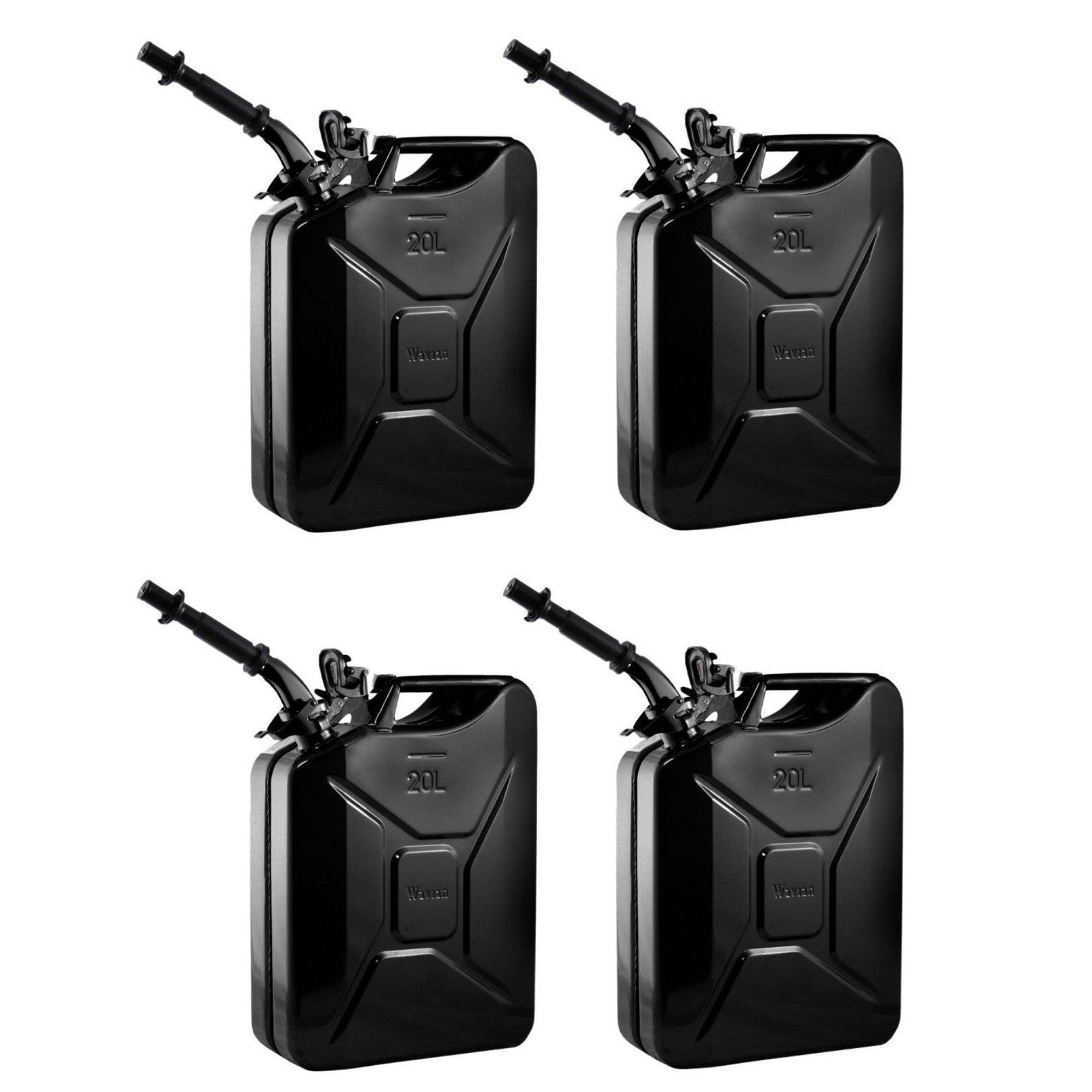 Details about   Wavian 3009 5.3 Gallon 20 Liter Authentic Fuel Jerry Can with Spout 3 Pack 
