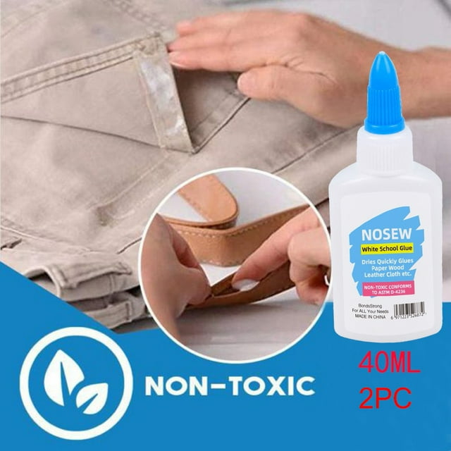 Fiudx Ofertas del día -Kit de pegamento para coser en barra Solución líquida para coser universal 2 piezas 60 ml