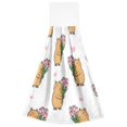 thumbnail image 7 of Haosy 2 Pack Kitchen Wash Cloths with Hanging Loops Absorbent Absorbent Quick Drying Hand Towels, Capybara Tulip Love Heart, 7 of 7