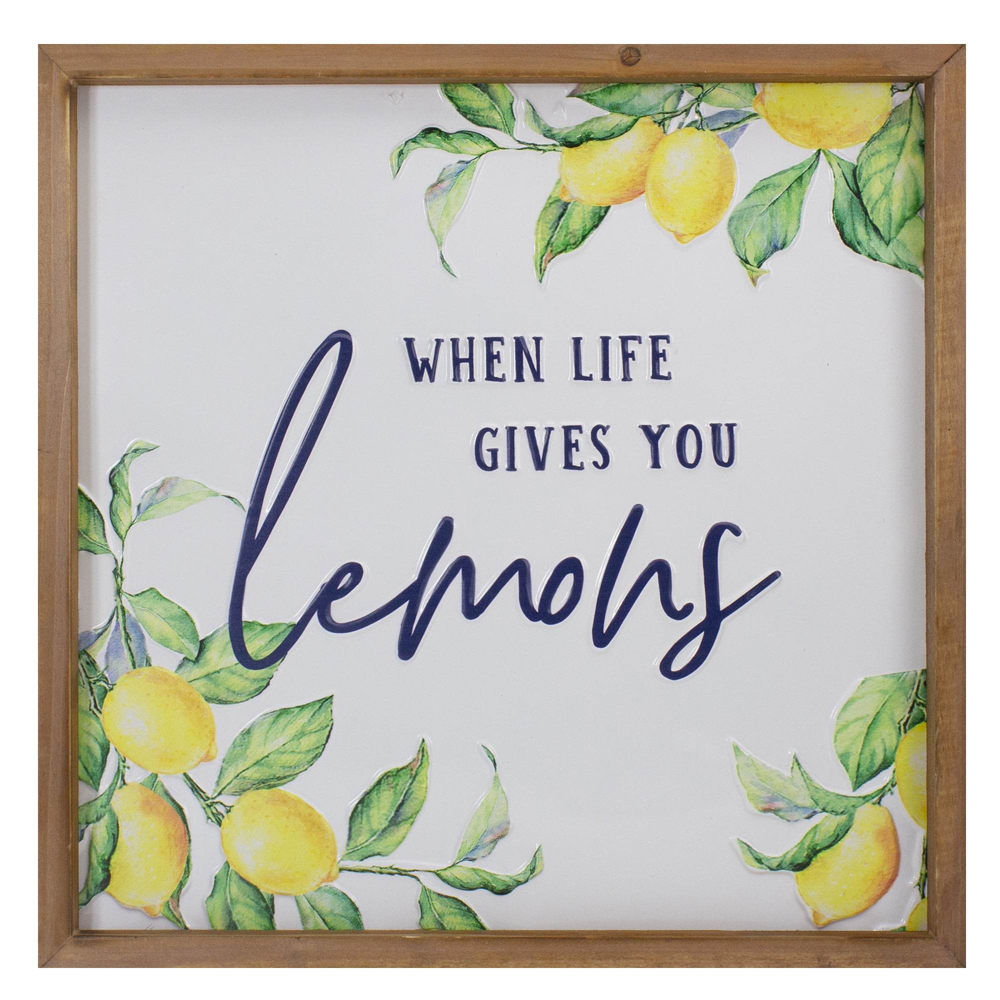 When Life Gives You Lemons Wall Decor Wooden Shadow Box New