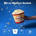 thumbnail image 4 of Fit Meal Prep 25 Pack Classic Paper Popcorn Buckets Disposable, 85 Oz Grease Resistant Popcorn Bowls Cups for Machine Home Theater Carnival Movie Night, 4 of 7